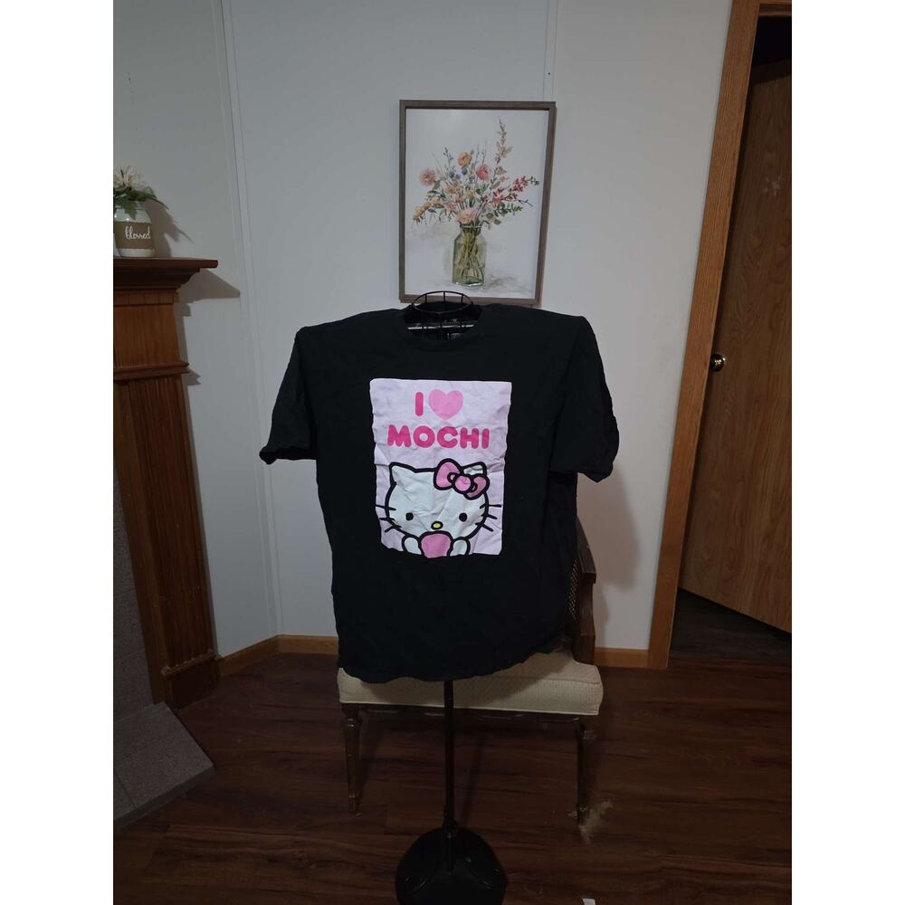 Sanrio Hello Kitty Mochi Black Graphic Tee A906 XXl